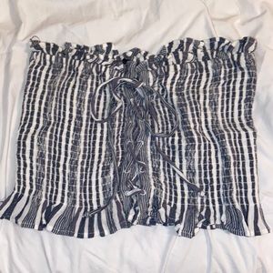 Blue and white American eagle tube top